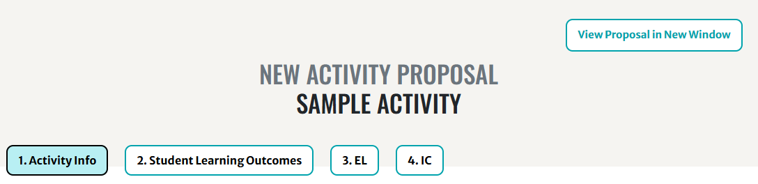 View Proposal in New Window button