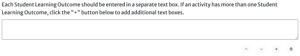 SLO text fields with plus button
