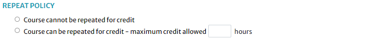 Repeat policy field