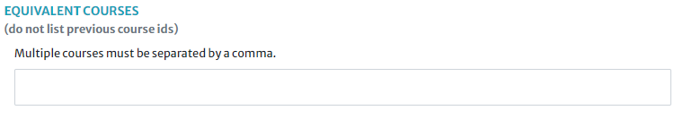 Equivalent courses tab