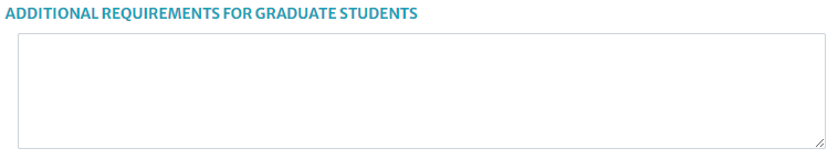 Graduate requirements field